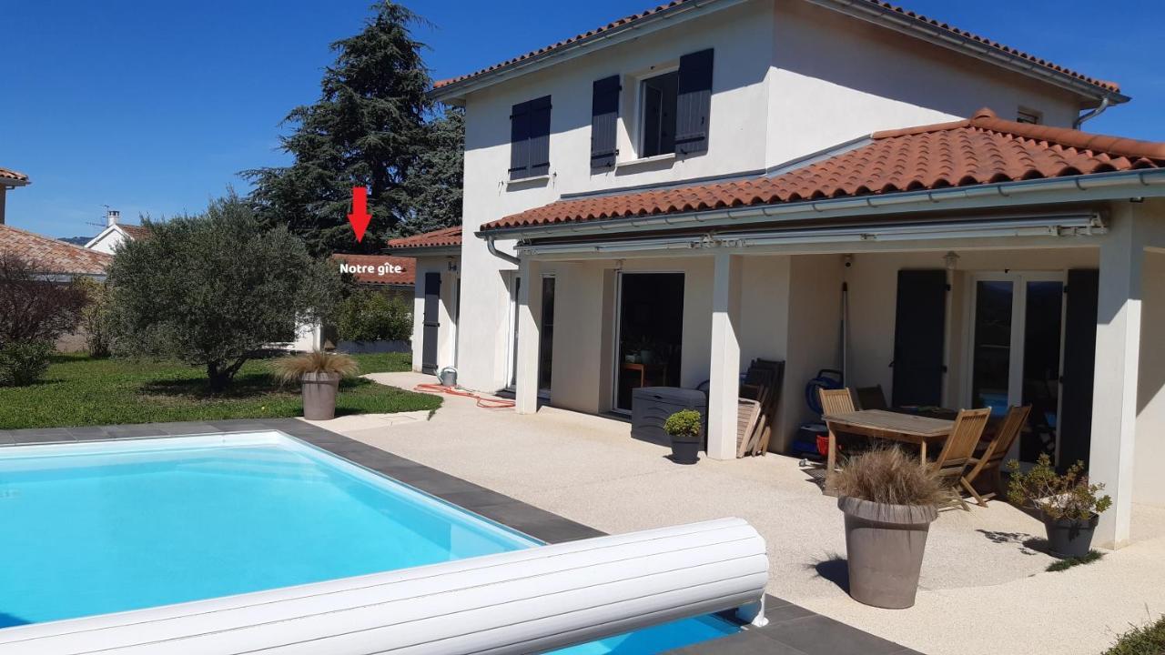 Gite Bambou Avec Piscine Saint-Andeol-le-Chateau エクステリア 写真